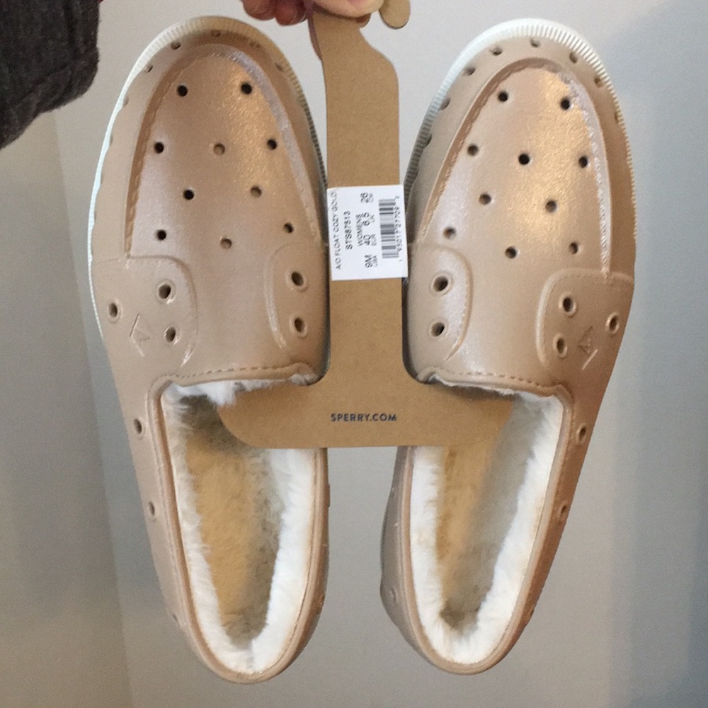 Sperry Gold Fur-Lined Flats - Picture 8 of 16